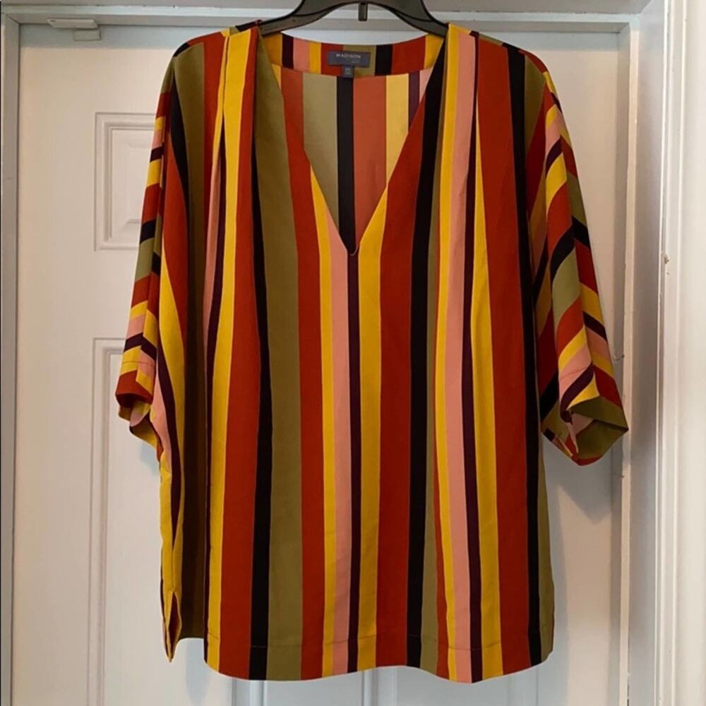 Madison Curvy Striped Blouse